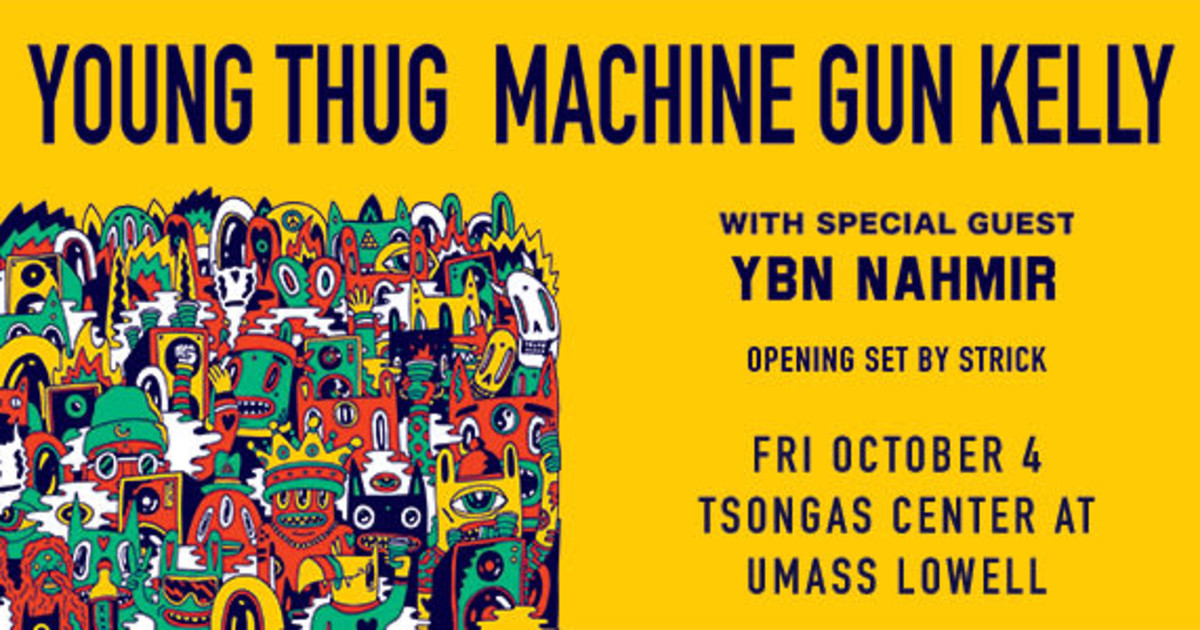 Young Thug Machine Gun Kelly Ybn Nahmir In Lowell At Tsongas The center dance studio 12 august 2016. young thug machine gun kelly ybn nahmir at tsongas center at umass lowell