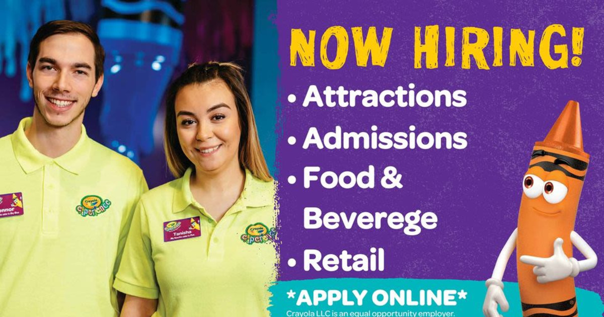 Crayola Experience Job Fair PartTime Positions with Benefits