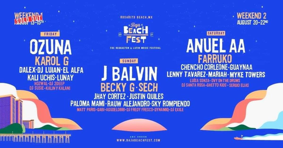 Baja Beach Fest 2021 en Rosarito en Rosarito, BC