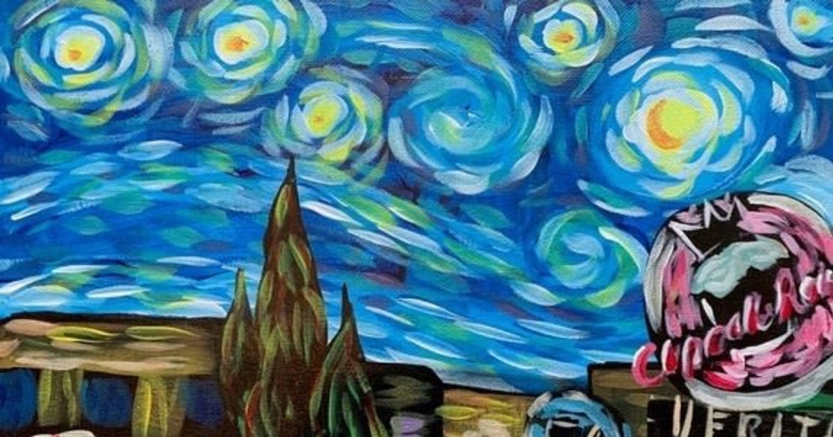 Paint and Sip Paint This Starry Night! in Seattle at West Seattle