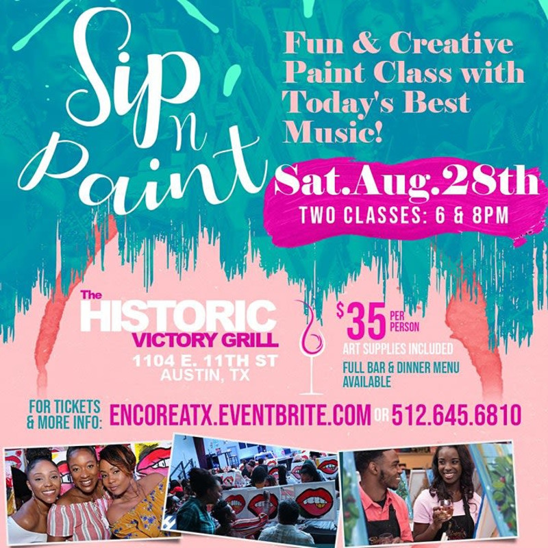 Sip n Paint ATX in Austin at The Historic Victory Grill