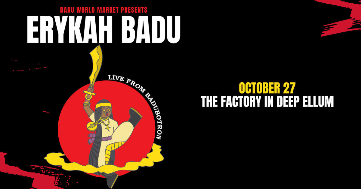 Erykah Badu in Dallas at The Factory in Deep Ellum
