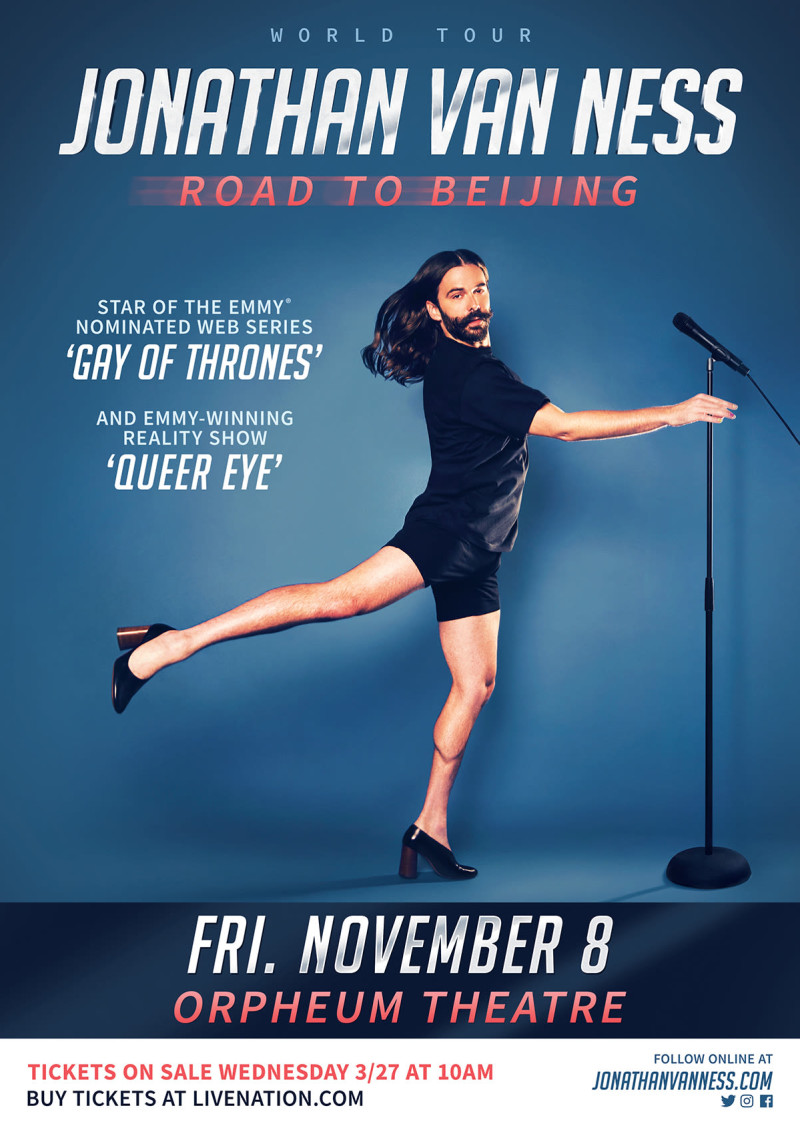 Jonathan Van Ness Road To Beijing In Boston At Orpheum Theatre
