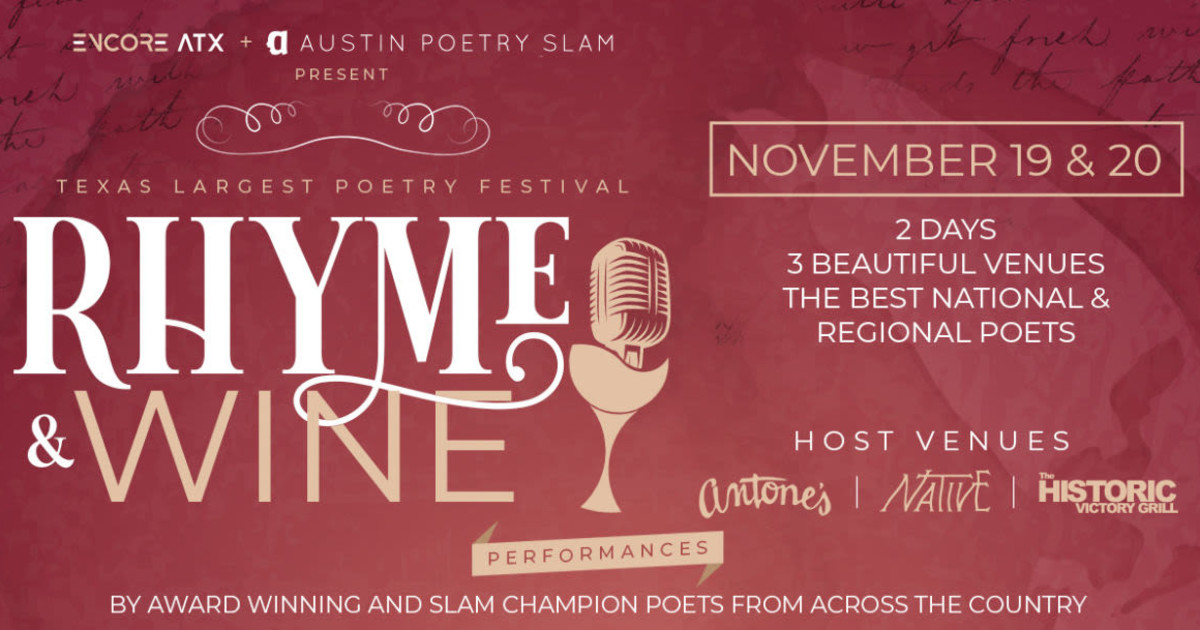 Rhyme & Wine Poetry Festival 2021 in Austin at The Historic