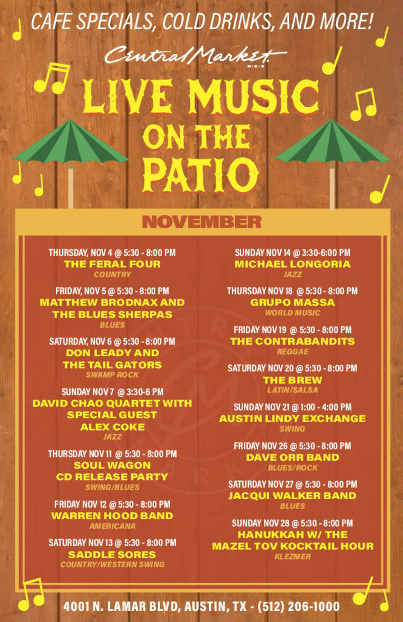 Live Music on the Patio: The Feral Four in Austin at Central Market