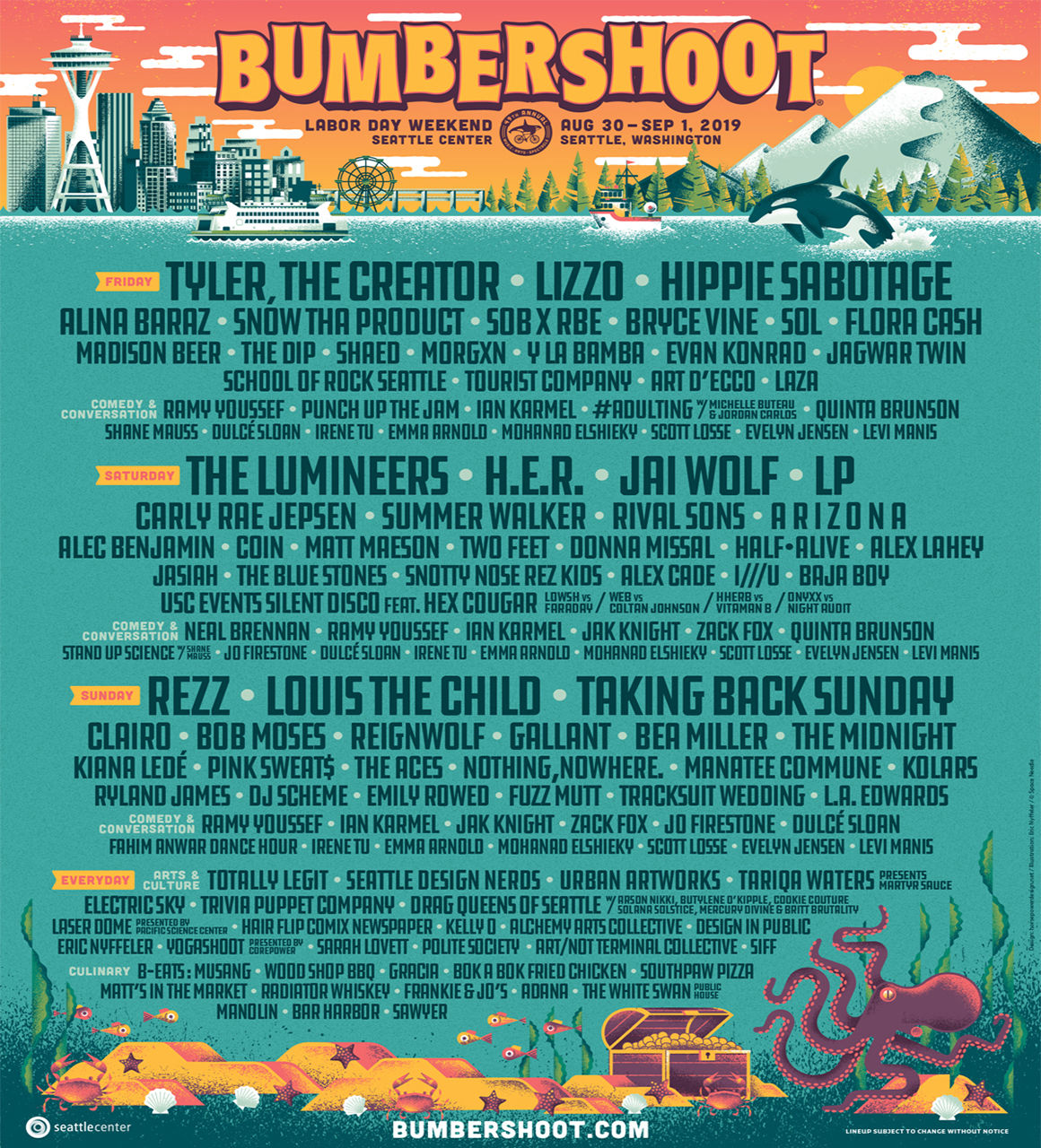 Bumbershoot in Seattle at SEATTLE CENTER