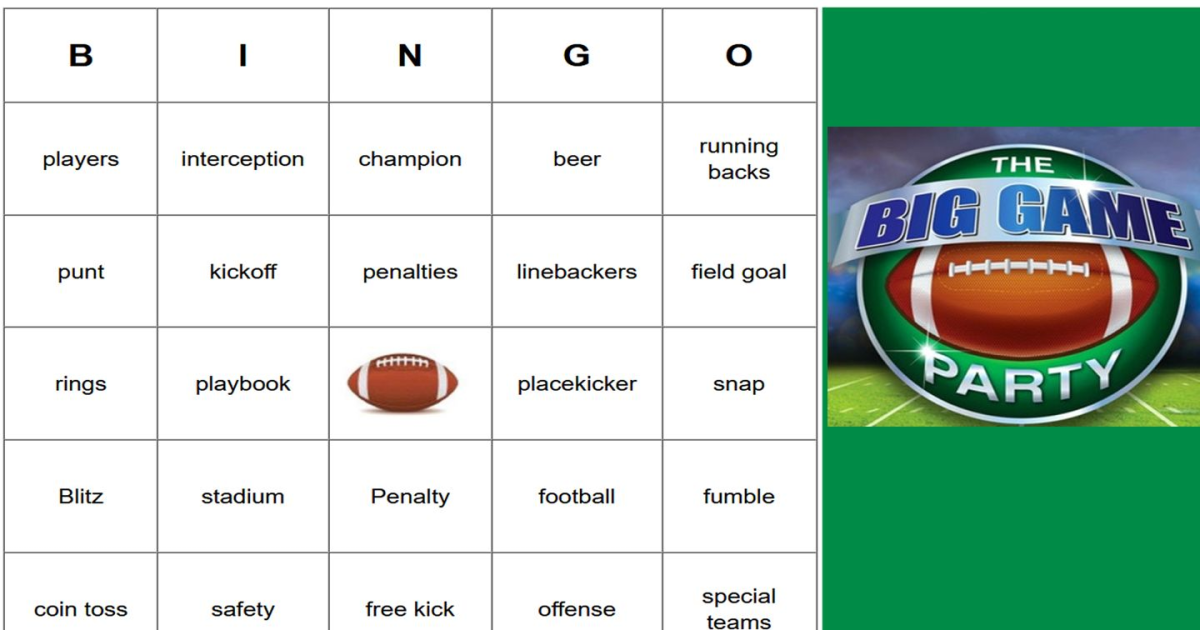 The Big Game Football VIRTUAL BINGO in Boston at The Big Game Football VIRTUAL BINGO in Boston at