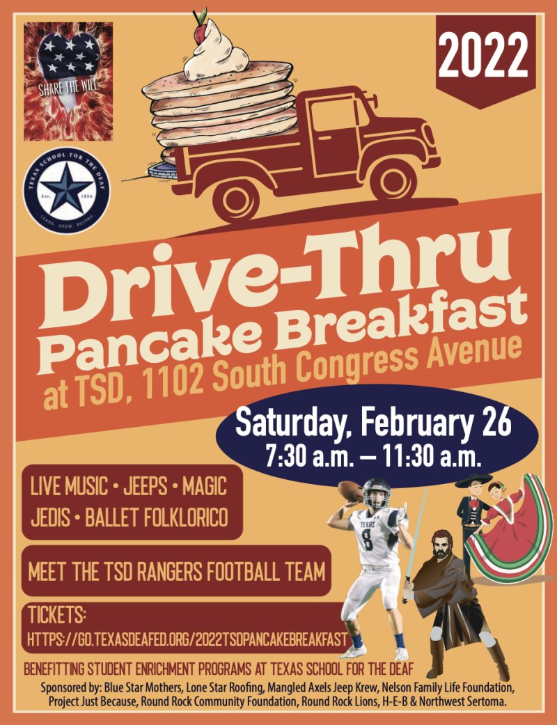 DriveThru Pancake Breakfast Fundraiser in Austin at Texas